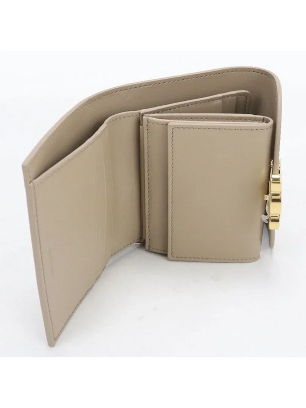 Celine Small Flap Wallet Triomphe Trifold Shiny Calfskin